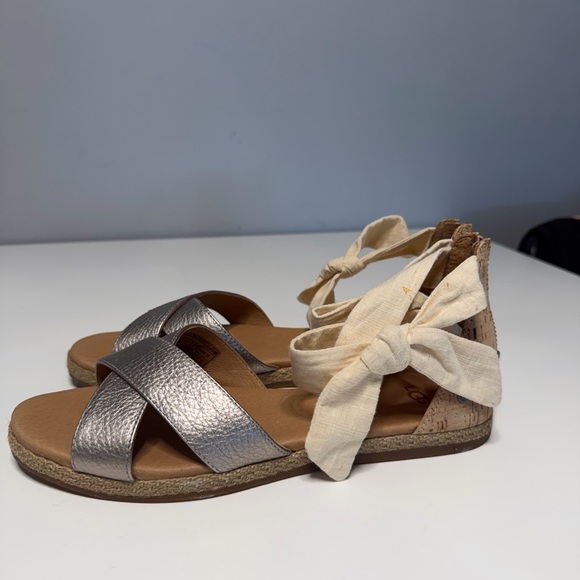 UGG Shoes - UGG Silver and Cream Women's Sandals
